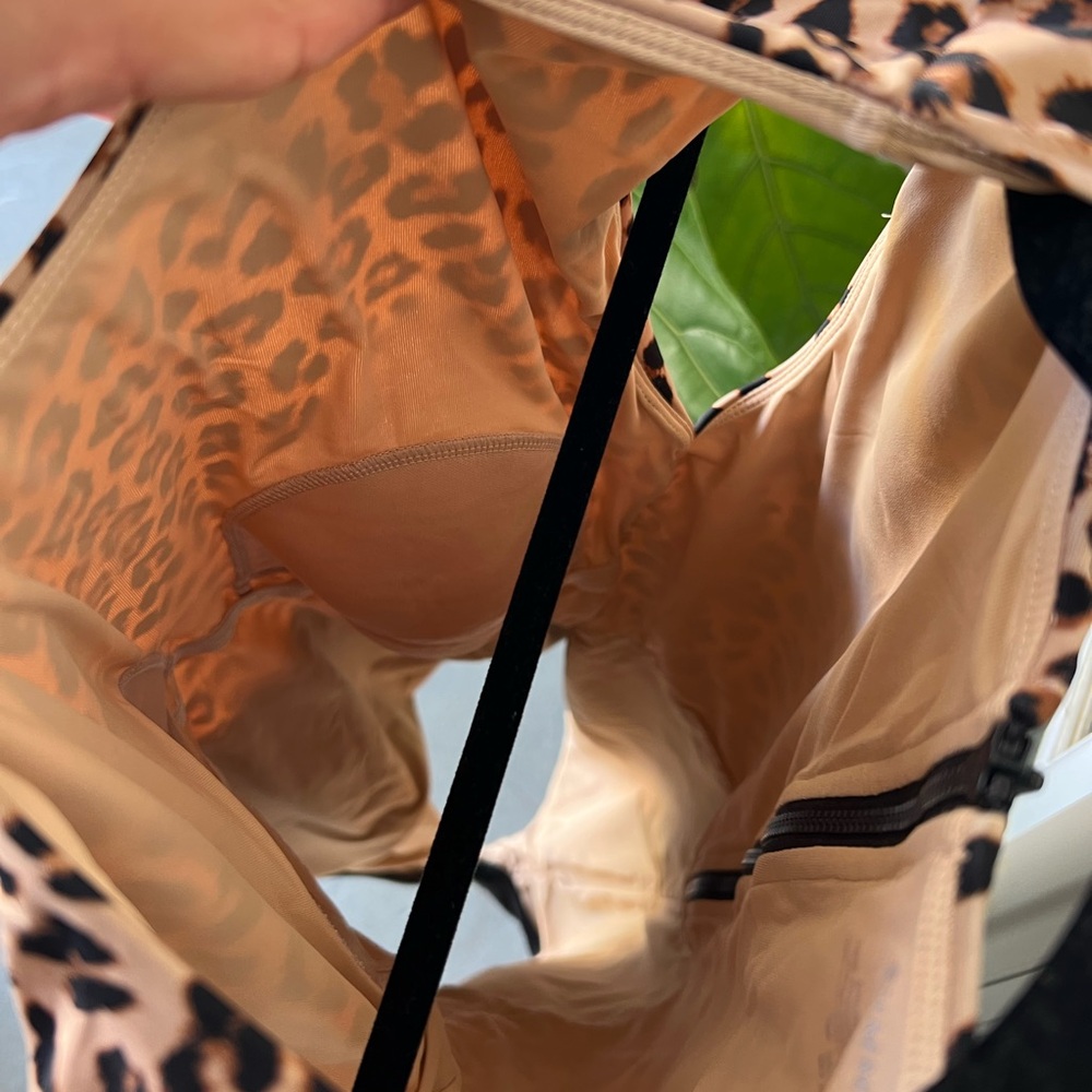 summersalt Leopard Print and Black One-Piece Swimsuit - Picture 7 of 8